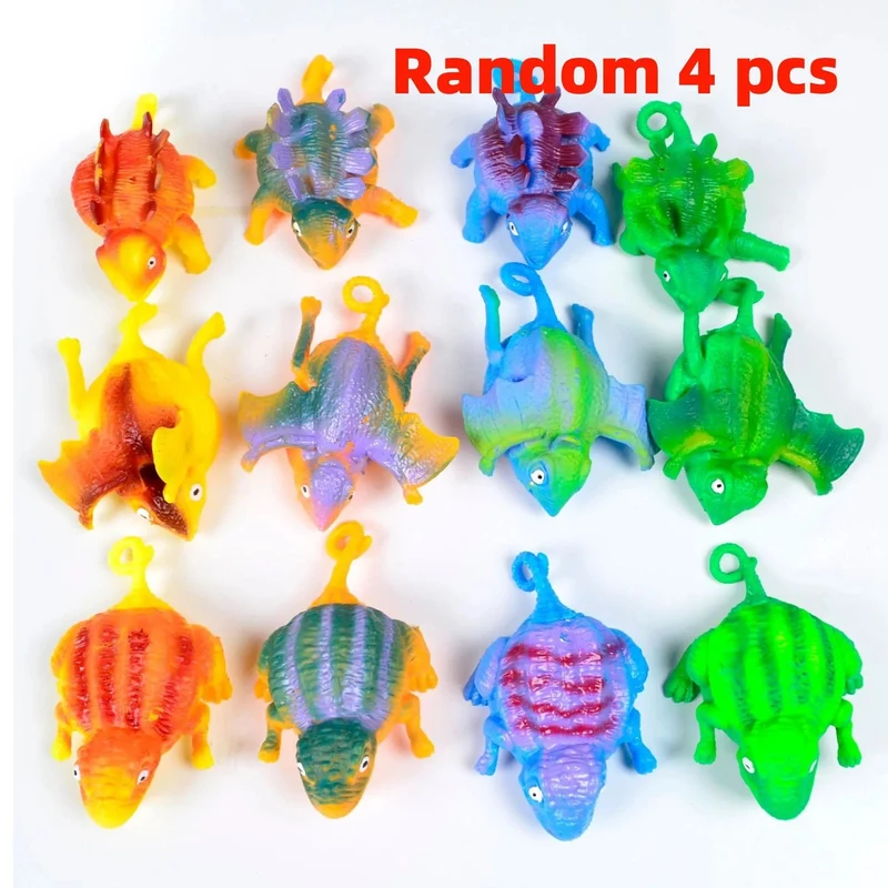 4PCS Kinder Lustige Dinosaurier Tiere Aufblasen Vent Bälle Spielzeug Squeeze Weiche Ball Ballon Zappeln Party Sport Nette Lustige Spiele spielzeug Geschenk