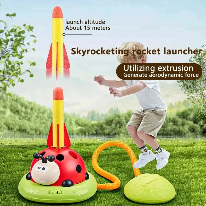 3 in 1 Marienkäfer Multifunktions-Trainingsgerät Ferrule Jump Rocket Launcher Sport Unterhaltung Spiel Outdoor Pädagogisches Spielzeug