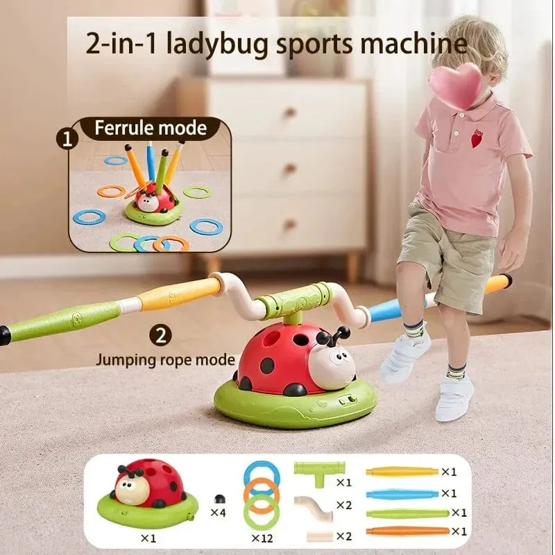 3 in 1 Marienkäfer Multifunktions-Trainingsgerät Ferrule Jump Rocket Launcher Sport Unterhaltung Spiel Outdoor Pädagogisches Spielzeug