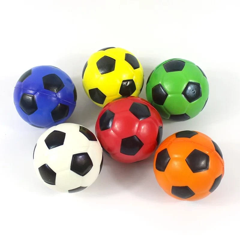 6 Teile/los 6.3 cm Lächeln Gesicht Schaum Ball Squeeze Stress Ball Outdoor Sport Relief Spielzeug Hand Handgelenk Übung PU Spielzeug Bälle Für Kinder