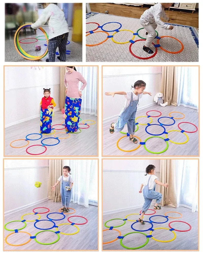 5 STÜCKE Kinder Outdoor Springring Kindergarten Kinder Sporttraining Lehrmittel Kinder Frühen Sport Lernspielzeug Spiele