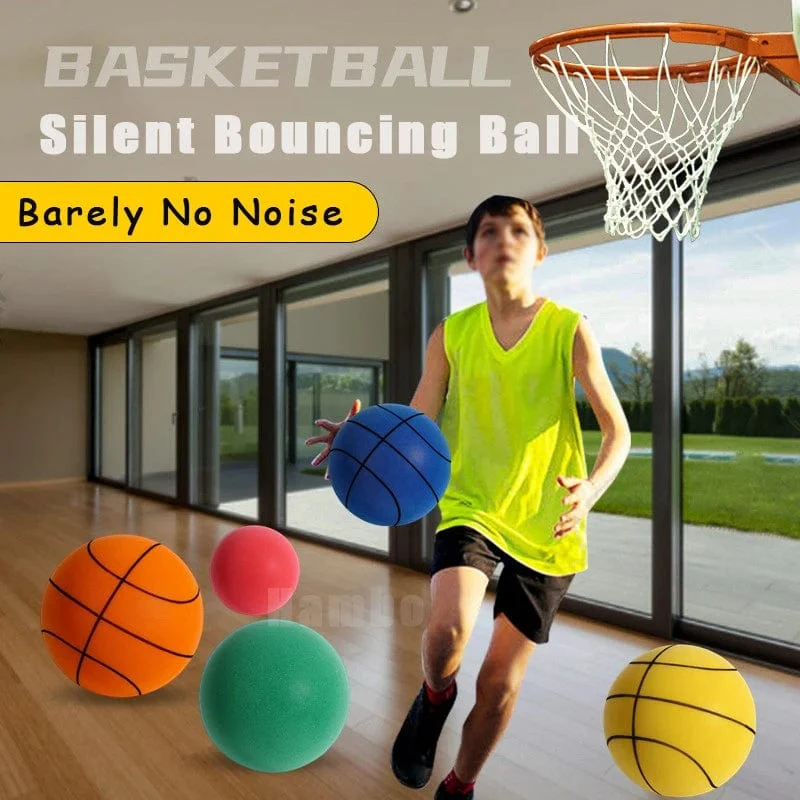 Leiser Basketball, Größe 7, quetschbarer, stummer Bouncing-Basketball, Indoor-Leiseball, Schaumstoff-Basketball, 24 cm, Bounce-Fußball, Sportspielzeug