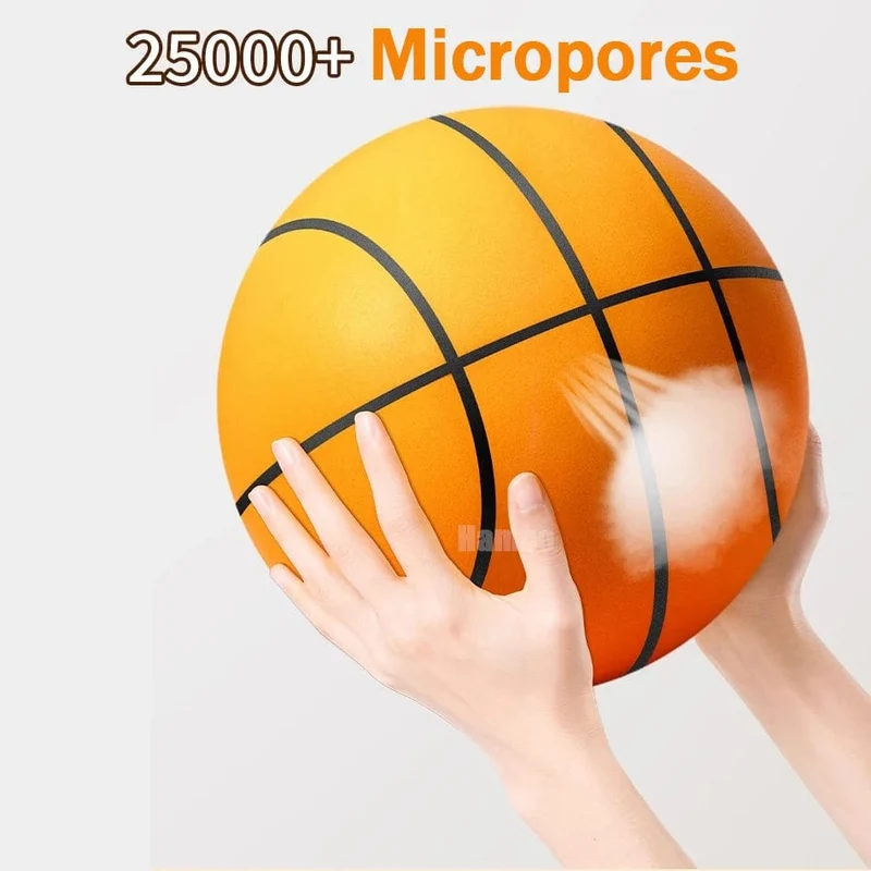 Leiser Basketball, Größe 7, quetschbarer, stummer Bouncing-Basketball, Indoor-Leiseball, Schaumstoff-Basketball, 24 cm, Bounce-Fußball, Sportspielzeug