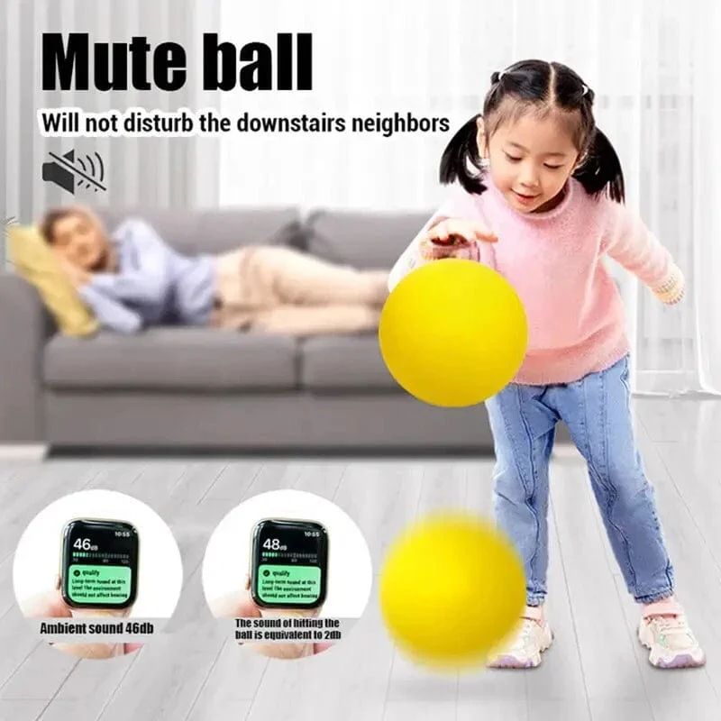 Leiser Basketball, Größe 7, quetschbarer, stummer Bouncing-Basketball, Indoor-Leiseball, Schaumstoff-Basketball, 24 cm, Bounce-Fußball, Sportspielzeug
