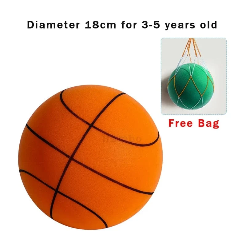 Leiser Basketball, Größe 7, quetschbarer, stummer Bouncing-Basketball, Indoor-Leiseball, Schaumstoff-Basketball, 24 cm, Bounce-Fußball, Sportspielzeug