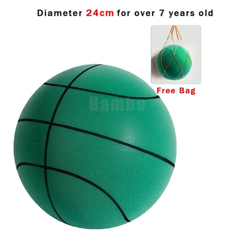 Leiser Basketball, Größe 7, quetschbarer, stummer Bouncing-Basketball, Indoor-Leiseball, Schaumstoff-Basketball, 24 cm, Bounce-Fußball, Sportspielzeug