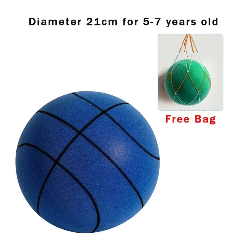 Leiser Basketball, Größe 7, quetschbarer, stummer Bouncing-Basketball, Indoor-Leiseball, Schaumstoff-Basketball, 24 cm, Bounce-Fußball, Sportspielzeug