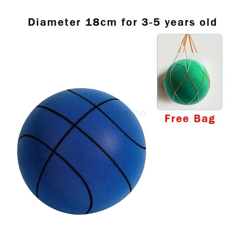 Leiser Basketball, Größe 7, quetschbarer, stummer Bouncing-Basketball, Indoor-Leiseball, Schaumstoff-Basketball, 24 cm, Bounce-Fußball, Sportspielzeug