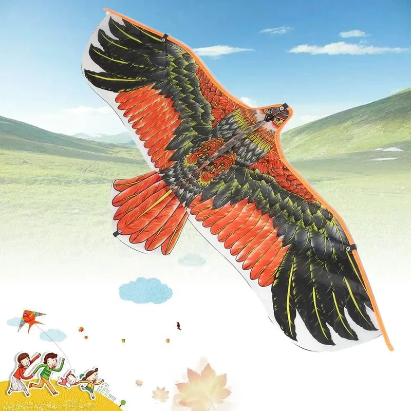 1.1 m Adlerdrachen mit 30 Meter Drachenschnur Großer Adler fliegen Vogeldrachen Kinder Bestes Geschenk Familienausflüge Garten Outdoor Sport Spiel