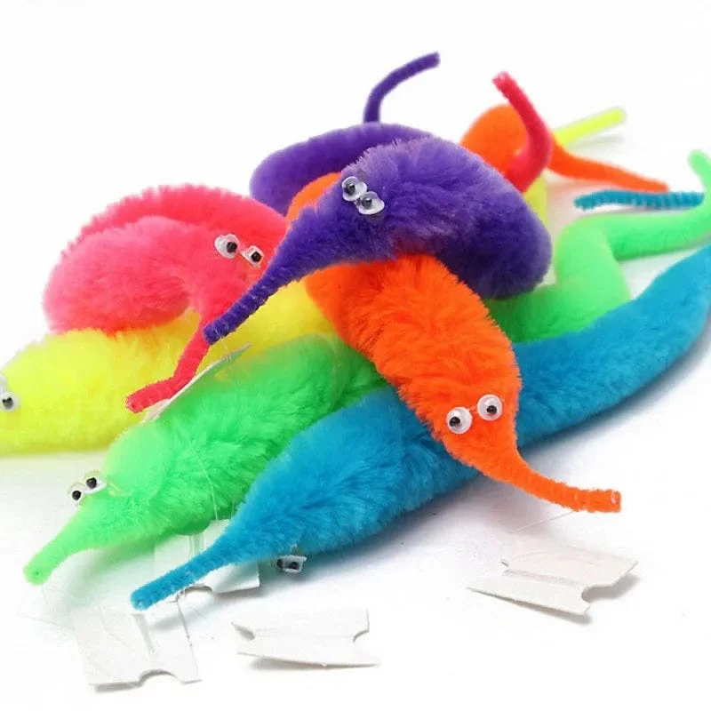 5/10/20 stücke Twisty Worm Zauberspielzeug Party Favors Fuzzy Worm On A String Weihnachten Halloween Wizard Neue Seltsame Trick Spielzeug für Kinder