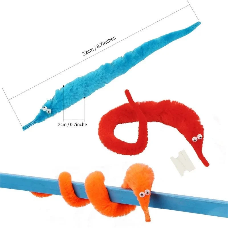 5/10/20 stücke Twisty Worm Zauberspielzeug Party Favors Fuzzy Worm On A String Weihnachten Halloween Wizard Neue Seltsame Trick Spielzeug für Kinder