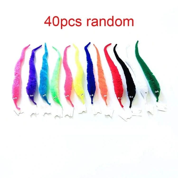 5/10/20 stücke Twisty Worm Zauberspielzeug Party Favors Fuzzy Worm On A String Weihnachten Halloween Wizard Neue Seltsame Trick Spielzeug für Kinder