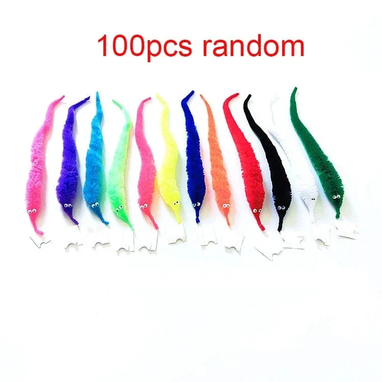5/10/20 stücke Twisty Worm Zauberspielzeug Party Favors Fuzzy Worm On A String Weihnachten Halloween Wizard Neue Seltsame Trick Spielzeug für Kinder