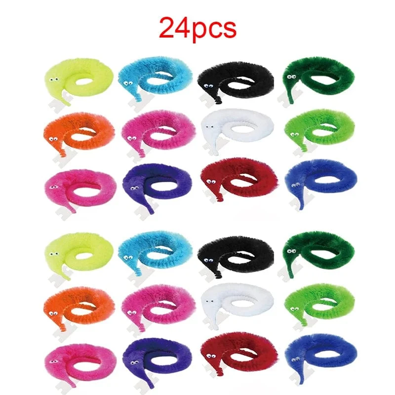 5/10/20 stücke Twisty Worm Zauberspielzeug Party Favors Fuzzy Worm On A String Weihnachten Halloween Wizard Neue Seltsame Trick Spielzeug für Kinder