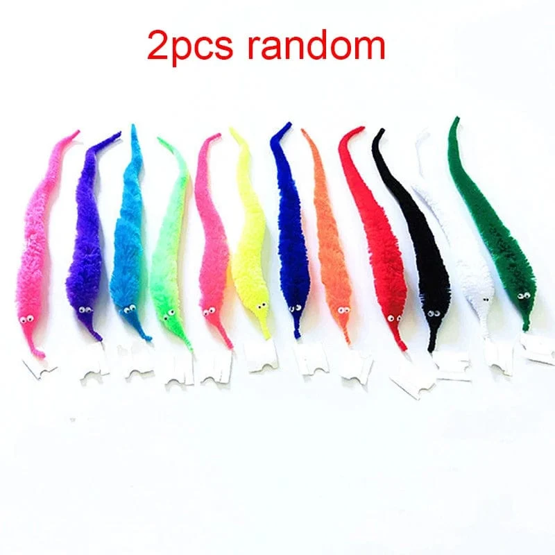 5/10/20 stücke Twisty Worm Zauberspielzeug Party Favors Fuzzy Worm On A String Weihnachten Halloween Wizard Neue Seltsame Trick Spielzeug für Kinder
