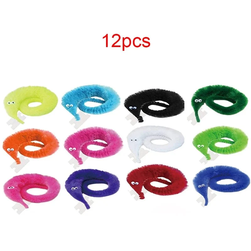 5/10/20 stücke Twisty Worm Zauberspielzeug Party Favors Fuzzy Worm On A String Weihnachten Halloween Wizard Neue Seltsame Trick Spielzeug für Kinder