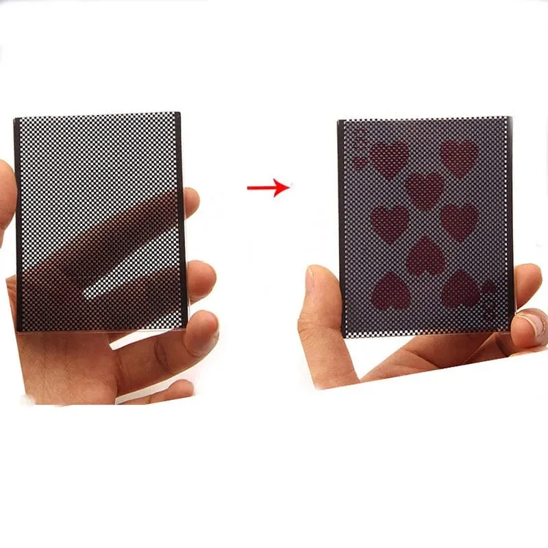 1 stück Wow Poker Karte (Herz) magie Tricks Visuelle Karte Ändern Magia Zauberer Close Up Illusions Gimmick Requisiten Mentalismus