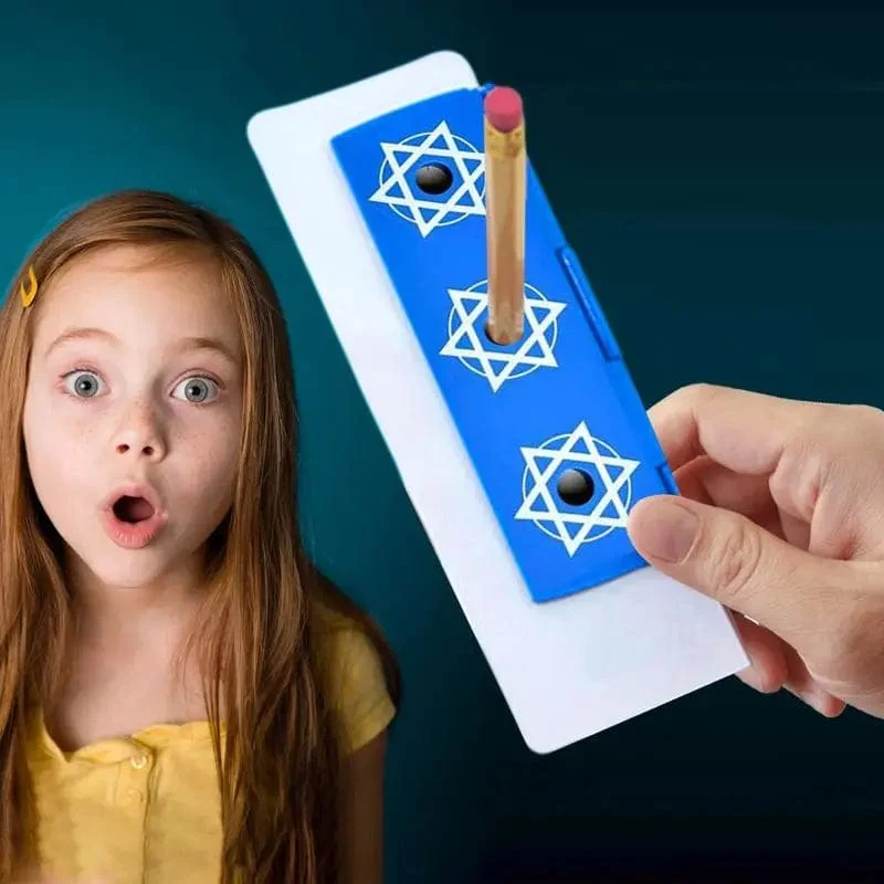 Münze Bleistift Penetration Zaubertricks Spaß Illusion Stifte Durch Loch Nahaufnahme Spielzeug Party Kinder Erwachsene Neuheit Zauberrequisiten