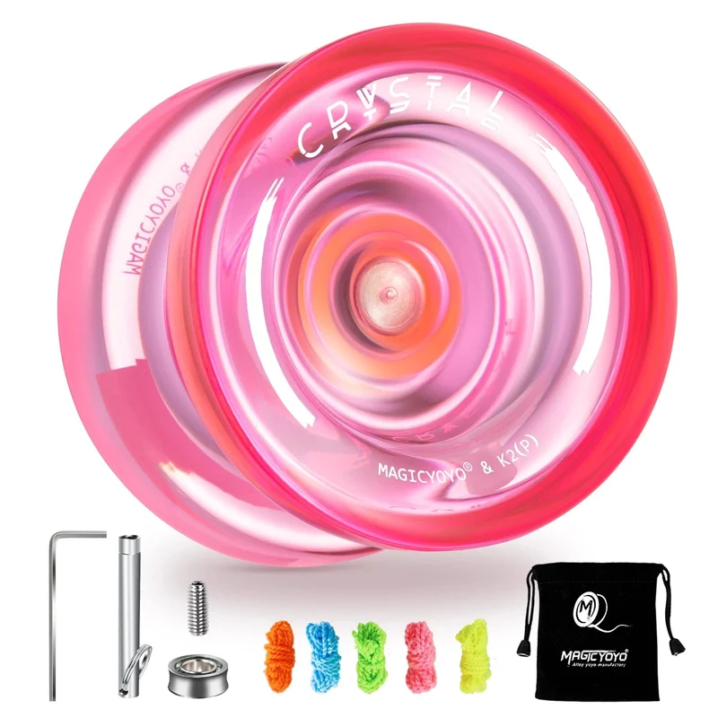 MAGICYOYO Responsive Crystal YoYo K2, Kunststoff-Yo-Yo für Kinder, Anfänger-Ersatz, nicht reagierendes Lager für Fortgeschrittene