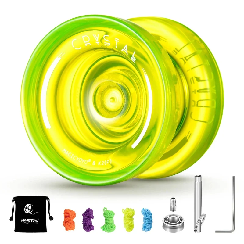 MAGICYOYO Responsive Crystal YoYo K2, Kunststoff-Yo-Yo für Kinder, Anfänger-Ersatz, nicht reagierendes Lager für Fortgeschrittene