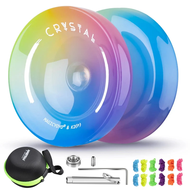 MAGICYOYO Crystal Yoyo K2, professionelles reaktionsfähiges Yo-Yo für Kinderanfänger, Doppelzweck-Yo-Yo für Fortgeschrittene und nicht reagierende Yo-Yos