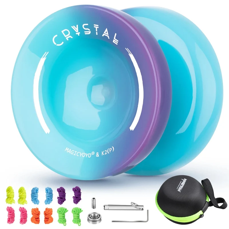 MAGICYOYO Crystal Yoyo K2, professionelles reaktionsfähiges Yo-Yo für Kinderanfänger, Doppelzweck-Yo-Yo für Fortgeschrittene und nicht reagierende Yo-Yos