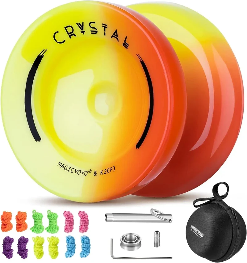 MAGICYOYO Crystal Yoyo K2, professionelles reaktionsfähiges Yo-Yo für Kinderanfänger, Doppelzweck-Yo-Yo für Fortgeschrittene und nicht reagierende Yo-Yos