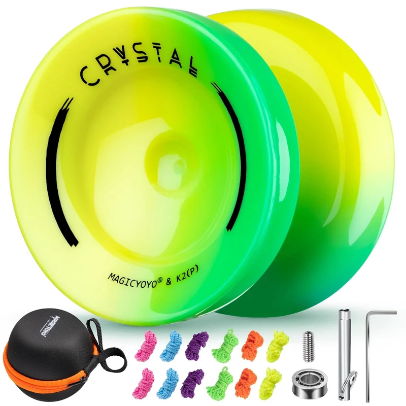 MAGICYOYO Crystal Yoyo K2, professionelles reaktionsfähiges Yo-Yo für Kinderanfänger, Doppelzweck-Yo-Yo für Fortgeschrittene und nicht reagierende Yo-Yos