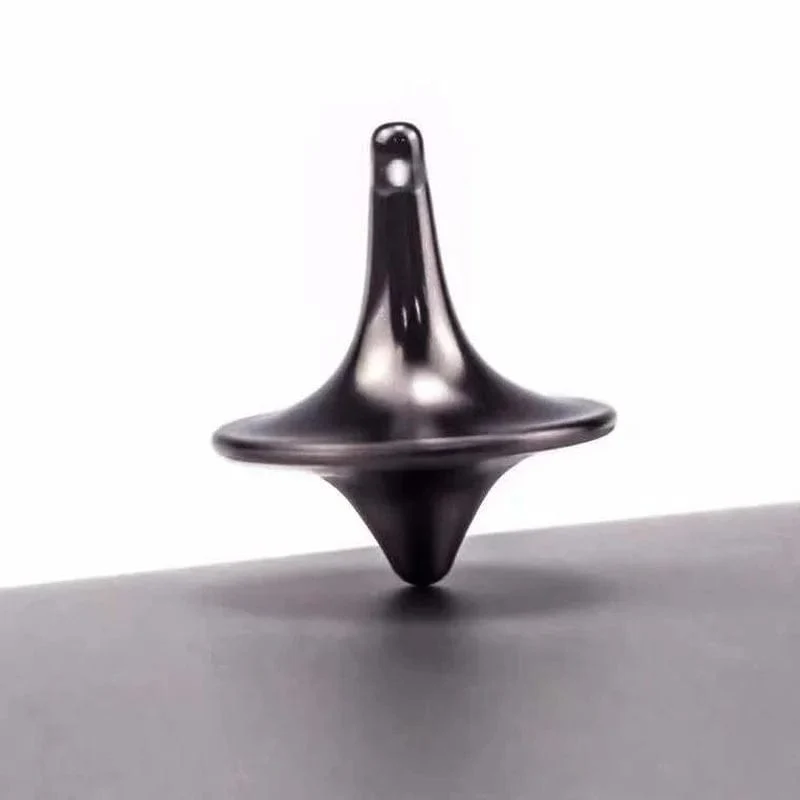 Metallkreisel Großer genauer silberner Kirsite-Kreisel Hot Movie Totem Print Kreisel Kleines Zyklon-Gyroskop Anti-Stress-Spielzeug