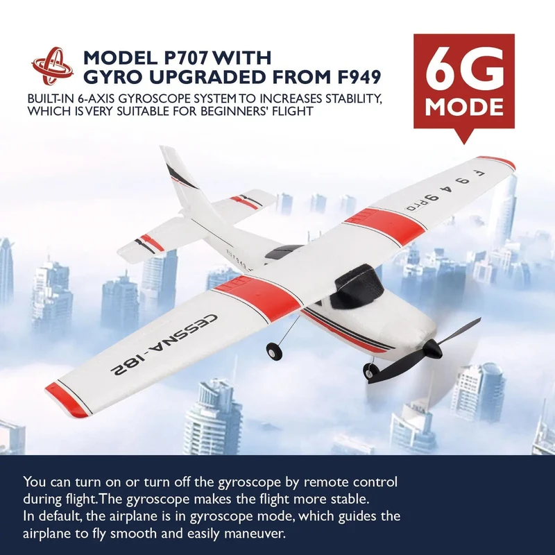 WLtoys F949 2.4G 3D6G 3Ch RC Flugzeug Fixed Wing Plane Outdoor Toys Drone RTF Upgrade Version Digital Servo F949S mit Gyroskop