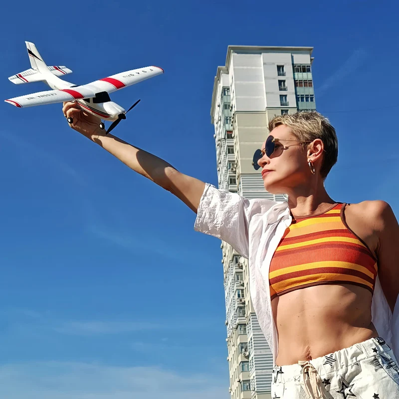 WLtoys F949 2.4G 3D6G 3Ch RC Flugzeug Fixed Wing Plane Outdoor Toys Drone RTF Upgrade Version Digital Servo F949S mit Gyroskop