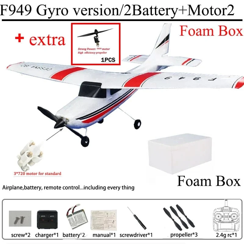 WLtoys F949 2.4G 3D6G 3Ch RC Flugzeug Fixed Wing Plane Outdoor Toys Drone RTF Upgrade Version Digital Servo F949S mit Gyroskop
