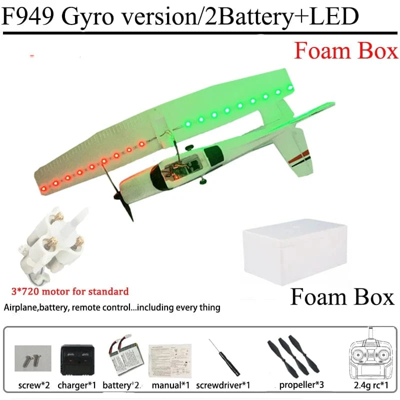 WLtoys F949 2.4G 3D6G 3Ch RC Flugzeug Fixed Wing Plane Outdoor Toys Drone RTF Upgrade Version Digital Servo F949S mit Gyroskop