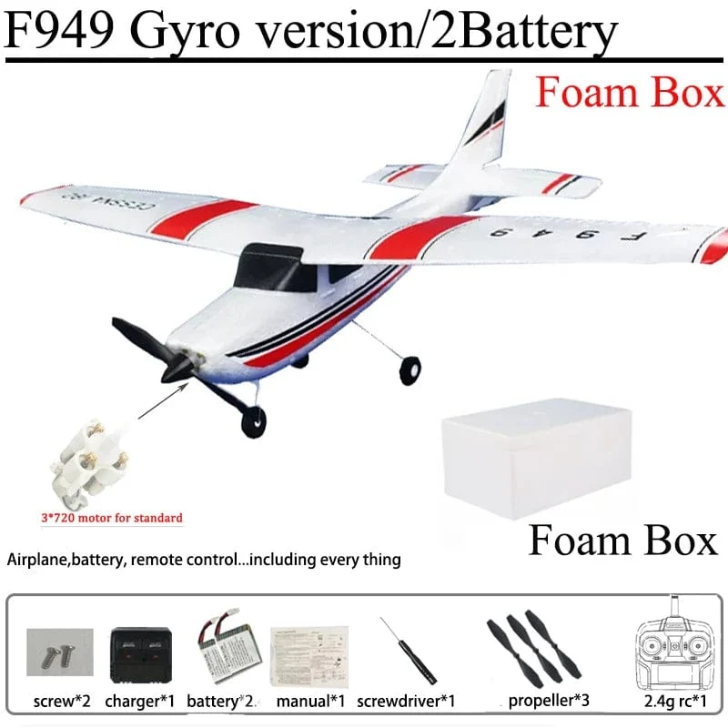 WLtoys F949 2.4G 3D6G 3Ch RC Flugzeug Fixed Wing Plane Outdoor Toys Drone RTF Upgrade Version Digital Servo F949S mit Gyroskop