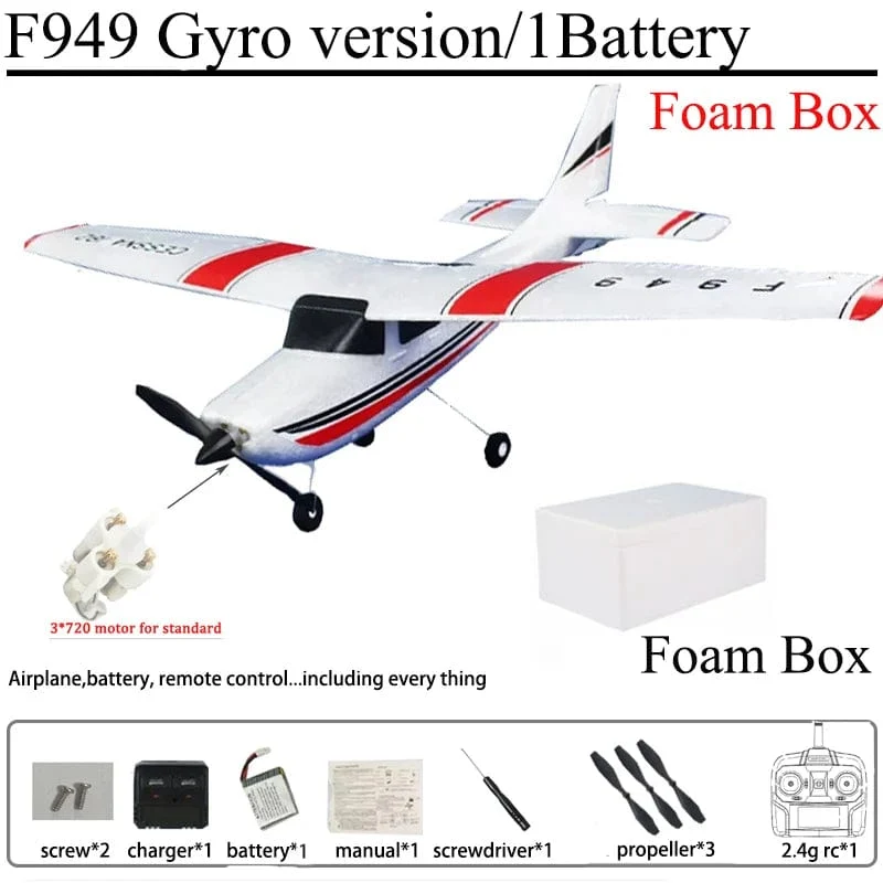 WLtoys F949 2.4G 3D6G 3Ch RC Flugzeug Fixed Wing Plane Outdoor Toys Drone RTF Upgrade Version Digital Servo F949S mit Gyroskop
