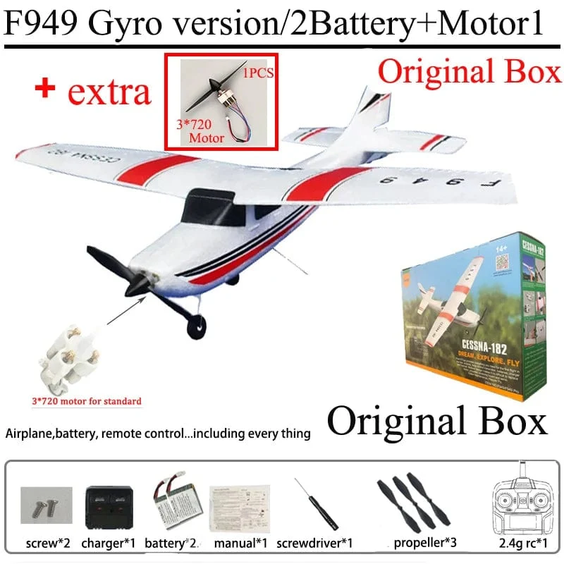 WLtoys F949 2.4G 3D6G 3Ch RC Flugzeug Fixed Wing Plane Outdoor Toys Drone RTF Upgrade Version Digital Servo F949S mit Gyroskop