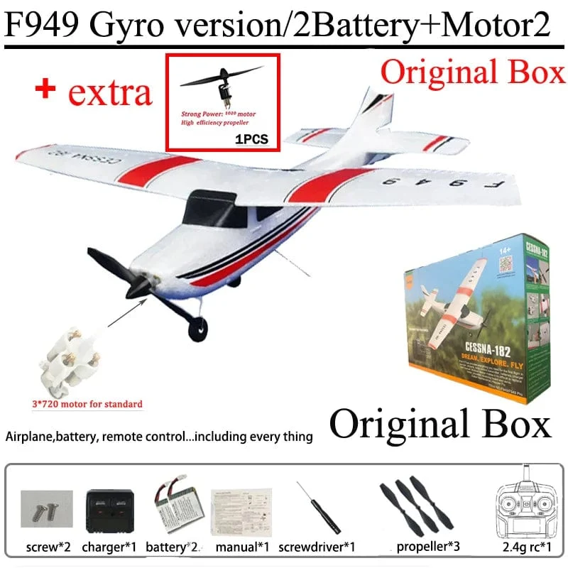WLtoys F949 2.4G 3D6G 3Ch RC Flugzeug Fixed Wing Plane Outdoor Toys Drone RTF Upgrade Version Digital Servo F949S mit Gyroskop