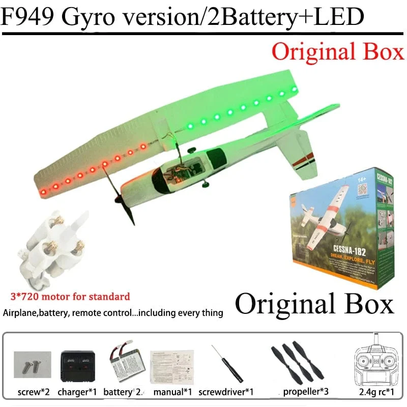WLtoys F949 2.4G 3D6G 3Ch RC Flugzeug Fixed Wing Plane Outdoor Toys Drone RTF Upgrade Version Digital Servo F949S mit Gyroskop