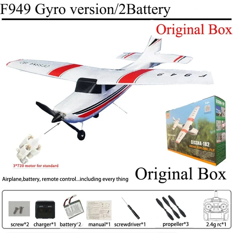 WLtoys F949 2.4G 3D6G 3Ch RC Flugzeug Fixed Wing Plane Outdoor Toys Drone RTF Upgrade Version Digital Servo F949S mit Gyroskop