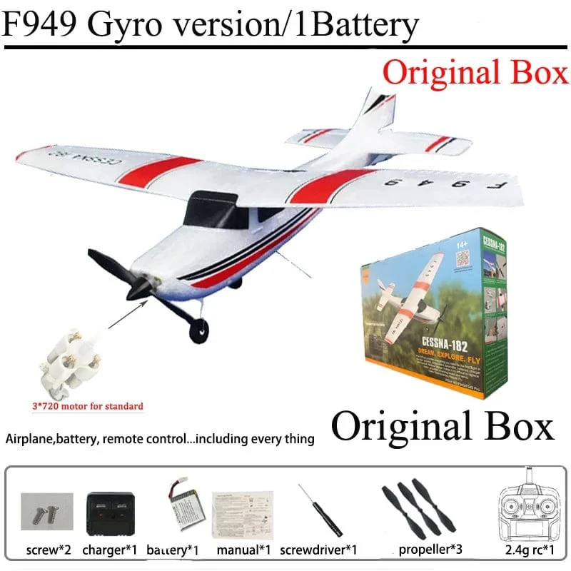 WLtoys F949 2.4G 3D6G 3Ch RC Flugzeug Fixed Wing Plane Outdoor Toys Drone RTF Upgrade Version Digital Servo F949S mit Gyroskop