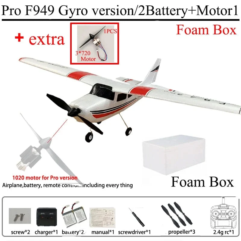 WLtoys F949 2.4G 3D6G 3Ch RC Flugzeug Fixed Wing Plane Outdoor Toys Drone RTF Upgrade Version Digital Servo F949S mit Gyroskop