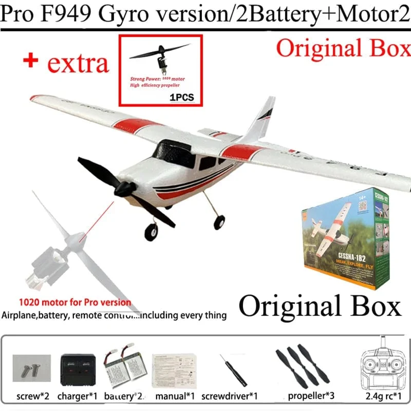 WLtoys F949 2.4G 3D6G 3Ch RC Flugzeug Fixed Wing Plane Outdoor Toys Drone RTF Upgrade Version Digital Servo F949S mit Gyroskop