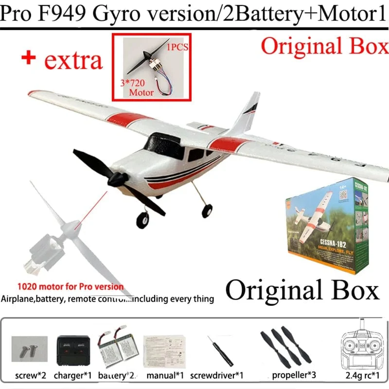 WLtoys F949 2.4G 3D6G 3Ch RC Flugzeug Fixed Wing Plane Outdoor Toys Drone RTF Upgrade Version Digital Servo F949S mit Gyroskop