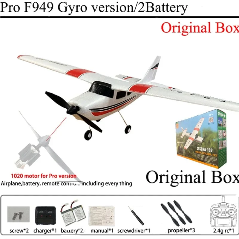 WLtoys F949 2.4G 3D6G 3Ch RC Flugzeug Fixed Wing Plane Outdoor Toys Drone RTF Upgrade Version Digital Servo F949S mit Gyroskop