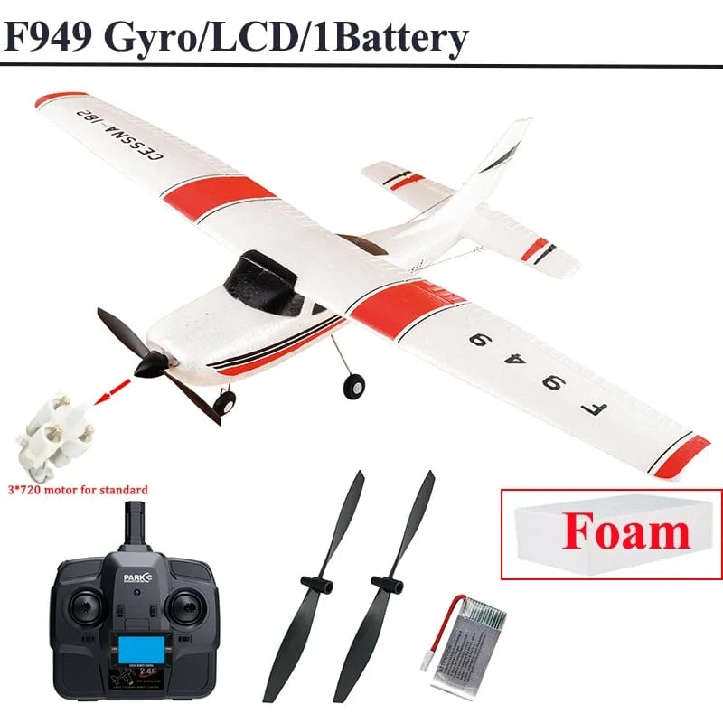 WLtoys F949 2.4G 3D6G 3Ch RC Flugzeug Fixed Wing Plane Outdoor Toys Drone RTF Upgrade Version Digital Servo F949S mit Gyroskop