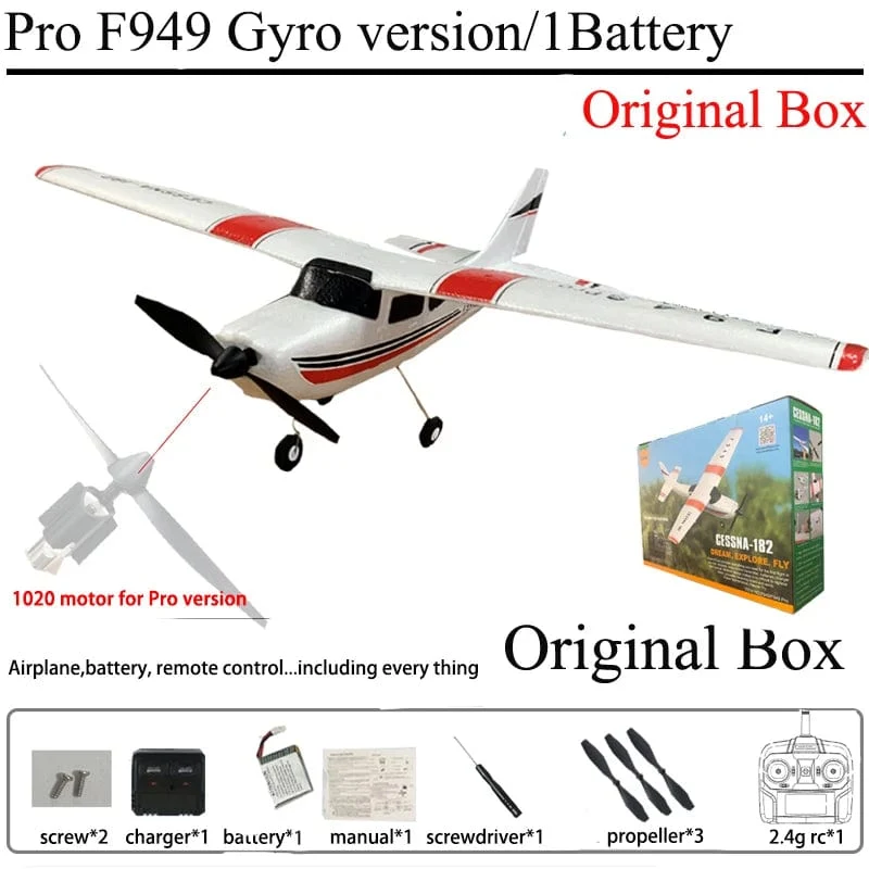 WLtoys F949 2.4G 3D6G 3Ch RC Flugzeug Fixed Wing Plane Outdoor Toys Drone RTF Upgrade Version Digital Servo F949S mit Gyroskop
