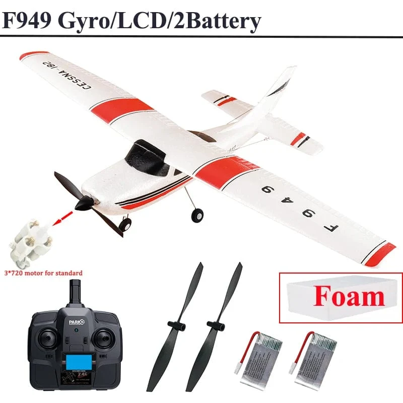 WLtoys F949 2.4G 3D6G 3Ch RC Flugzeug Fixed Wing Plane Outdoor Toys Drone RTF Upgrade Version Digital Servo F949S mit Gyroskop