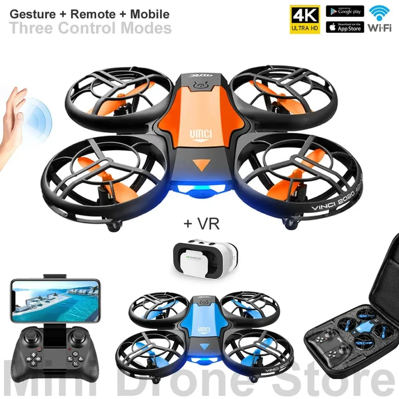 V8 Großhandel Induktionssteuerung RC Hubschrauber Spielzeug Geschenk FPV VR Mini Drone 4k HD Luftaufnahmen Folding Quadcopter mit Kamera