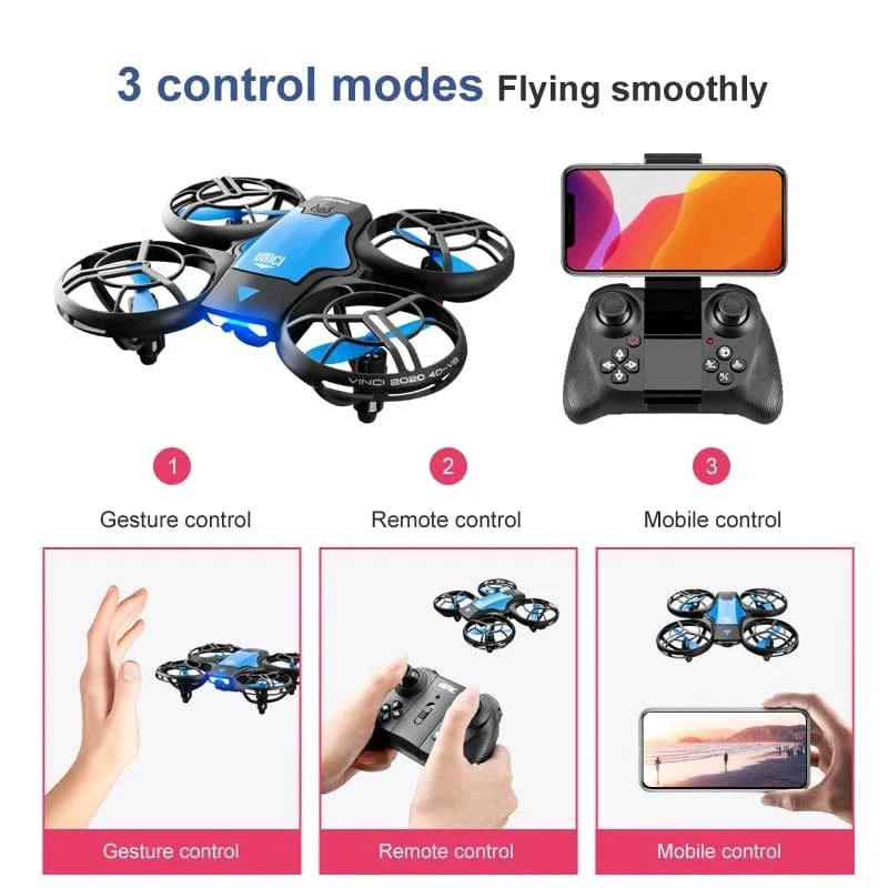 V8 Großhandel Induktionssteuerung RC Hubschrauber Spielzeug Geschenk FPV VR Mini Drone 4k HD Luftaufnahmen Folding Quadcopter mit Kamera