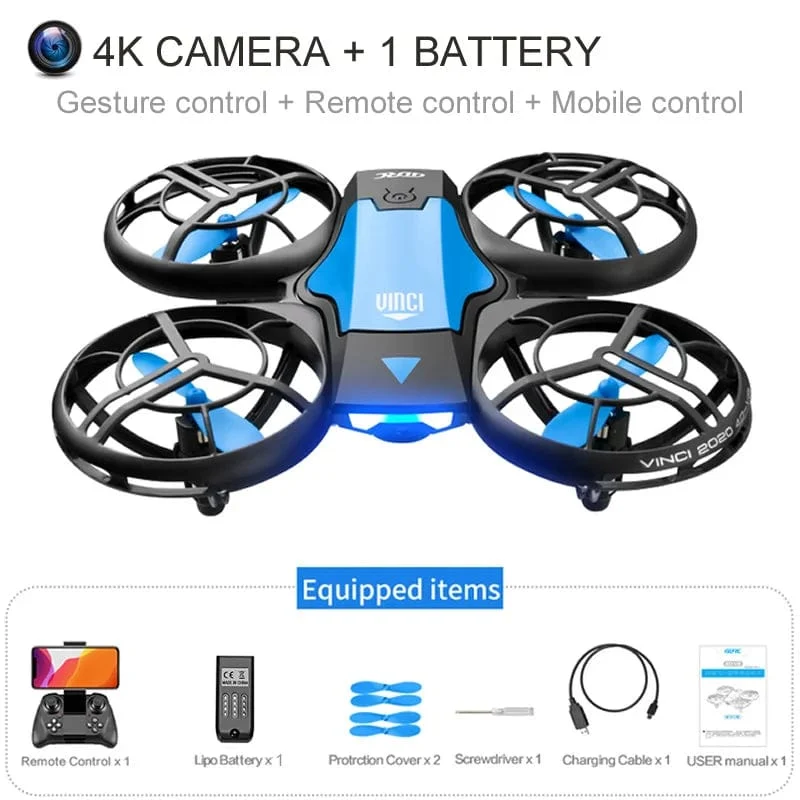 V8 Großhandel Induktionssteuerung RC Hubschrauber Spielzeug Geschenk FPV VR Mini Drone 4k HD Luftaufnahmen Folding Quadcopter mit Kamera